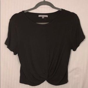 olive green crop top